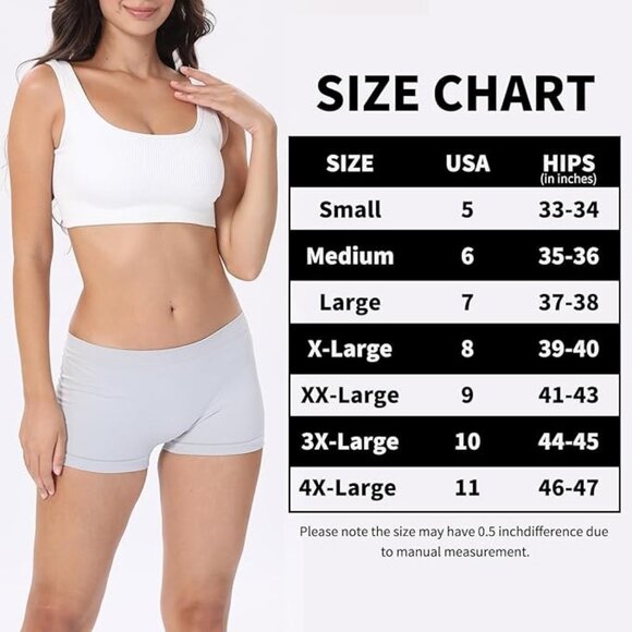 Women's Boyshort Underwear Full Coverage Seamless Panties Soft Stretch Boxer Bri - Picture 6 of 6